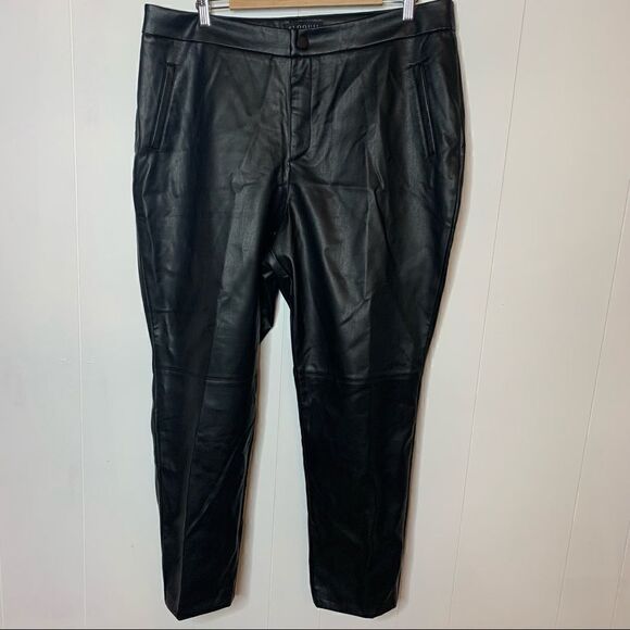 Eloquii Pants - Black Faux Leather Pants 